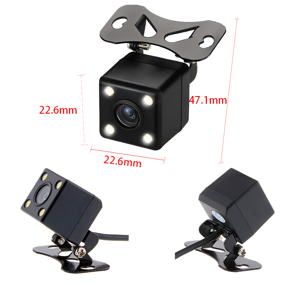Car Rear View Camera HD Rear View Video Vehicle Backup Reverse Cameras 4 LED Night Vision Parking Camera Wide Angle