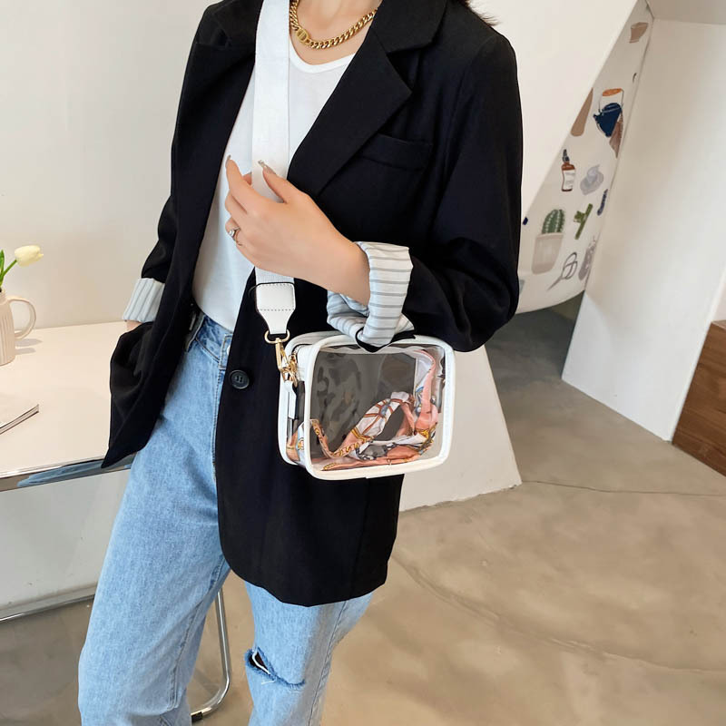 Evening Bags PVC Clear Crossbody For Women Men Stadium Approved Transparent Shoulder Handbag Small Square Phone Bag Outdoor Wallet Purse 221110