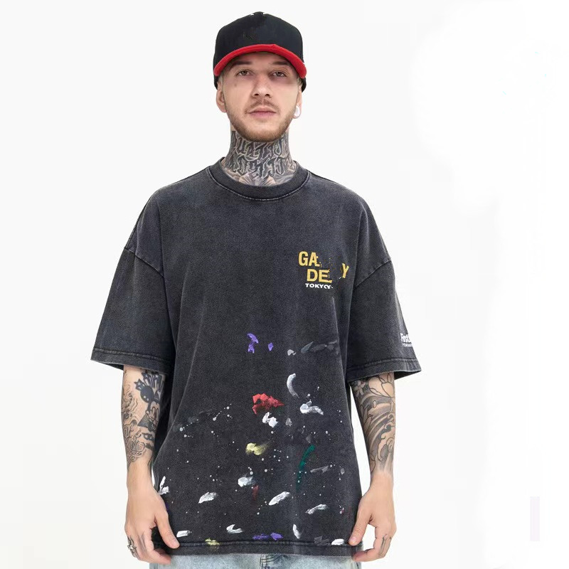 Men' T-shirts High Street Fashion Galleryes Depts Designer Non-spray Print Retro Loose-fitting Women' Short-sleeved Shirtsfrys, White
Men' T-shirts High Street Fashion Galleryes Depts Designer Non-spray Print Retro Loose-fitting Women' Short-sleeved Shirtsfrys, White