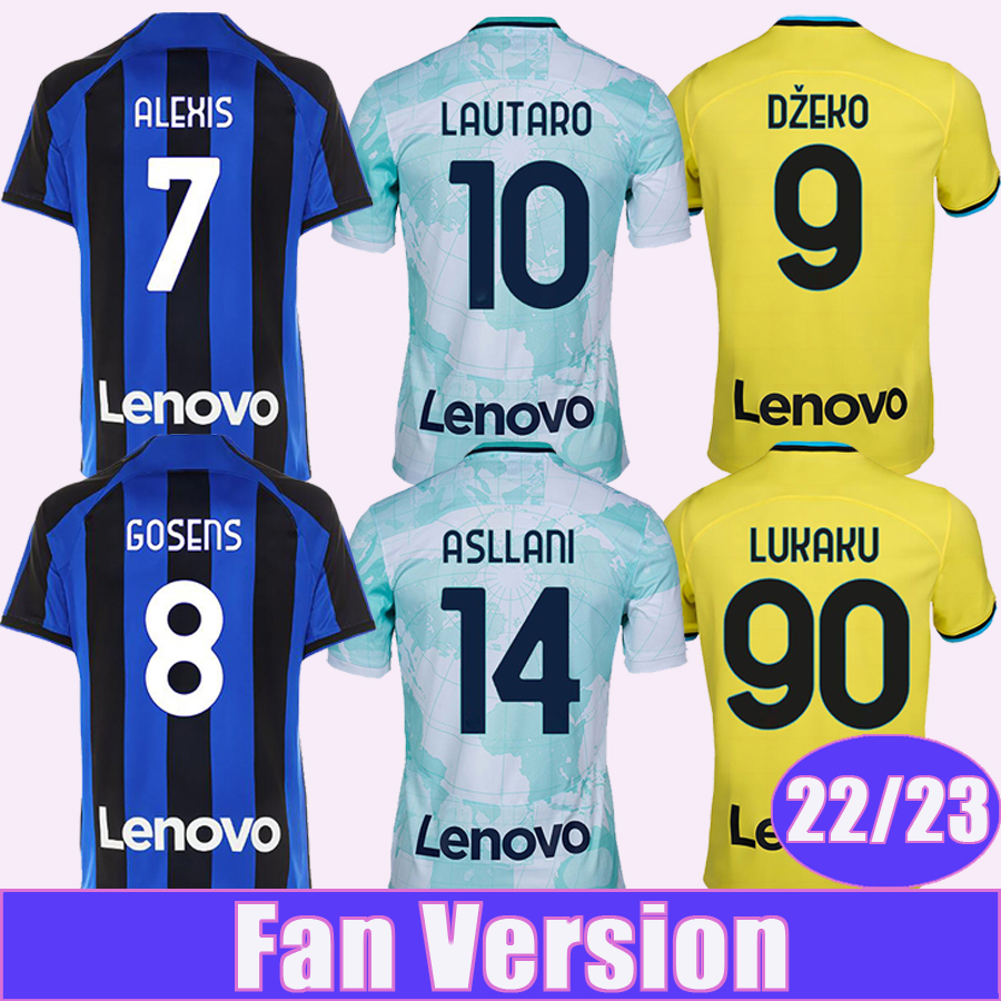 22 23 ALEXIS BARELLA LUKAKU Mens Soccer Jerseys GOSENS DZEKO LAUTARO J. CORREA CALHANOGLU SKRINIAR BROZOVIC Home Away 3rd Football Shirt Uniforms, Qm11680 22 23 3rd no patch
22 23 ALEXIS BARELLA LUKAKU Mens Soccer Jerseys GOSENS DZEKO LAUTARO J. CORREA CALHANOGLU SKRINIAR BROZOVIC Home Away 3rd Football Shirt Uniforms, Qm11680 22 23 3rd no patch