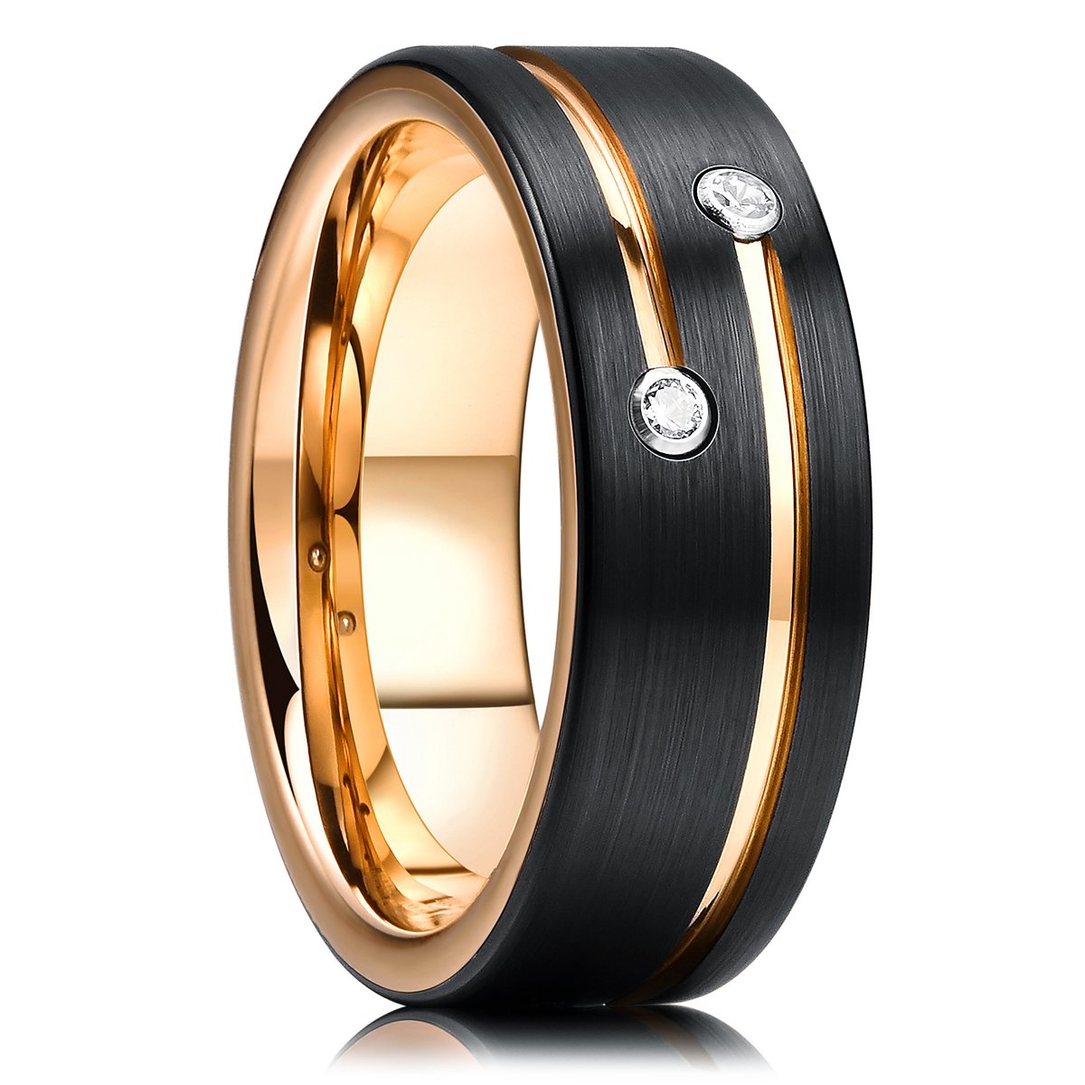 Fashion 8Mm Tungsten Carbide Ring Black Celtic Dragon Blue Carbon Fibre Ring Men Wedding B