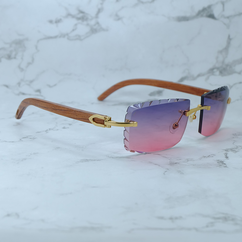 Dia Cut Wood Sunglasses Fashion Stylish Sun Glasses For Men And Women Designer Carter Shades Outdoor Decoration Good quality
