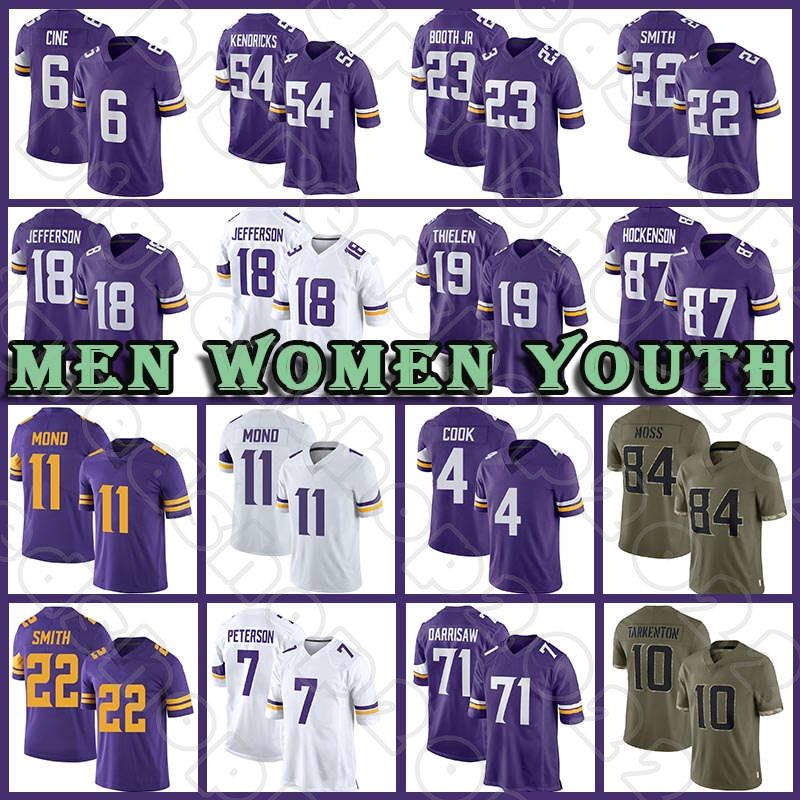 Justin Jefferson Football Adam Thielen Jersey Dalvin Cook Kirk Cousins Danielle HunterT.J. Hockenson Vikings Lewis Cine Harrison Smith Jimmie Ward Andrew Booth Jr, Custom men (w j r)
Justin Jefferson Football Adam Thielen Jersey Dalvin Cook Kirk Cousins Danielle HunterT.J. Hockenson Vikings Lewis Cine Harrison Smith Jimmie Ward Andrew Booth Jr, Custom men (w j r)