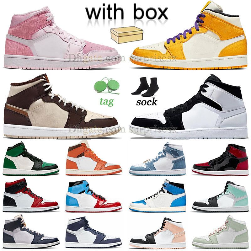 1s Mid Lakers Yellow Basketbasll Shoes Jumpman 1 Mids Digital Pink with Box Womens Sneakers Mens Arctic Apricot Orange Cream Dark Chocolate J1 Denim Starfish Trainer, C03 36-47 denim
1s Mid Lakers Yellow Basketbasll Shoes Jumpman 1 Mids Digital Pink with Box Womens Sneakers Mens Arctic Apricot Orange Cream Dark Chocolate J1 Denim Starfish Trainer, C03 36-47 denim