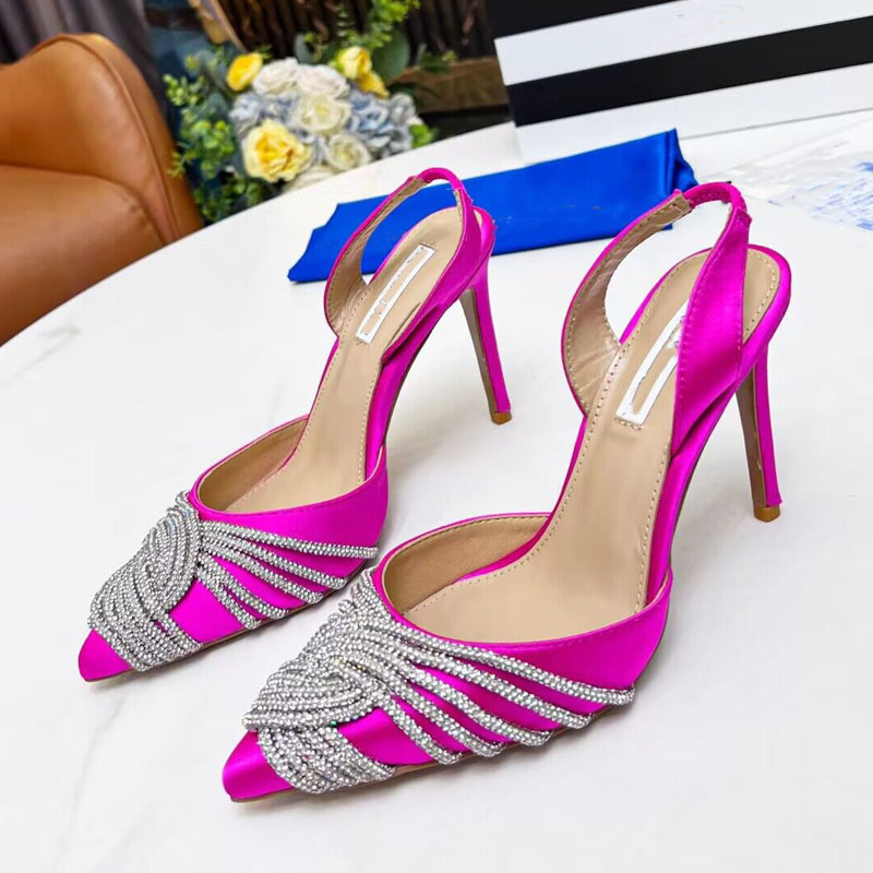 Summer Elegant and Comfortable Dress Shoes Designer Rhinestone Sexy High Heel Sandals Wedding Fashion Womens Shoes, Fuchsia
Summer Elegant and Comfortable Dress Shoes Designer Rhinestone Sexy High Heel Sandals Wedding Fashion Womens Shoes, Fuchsia