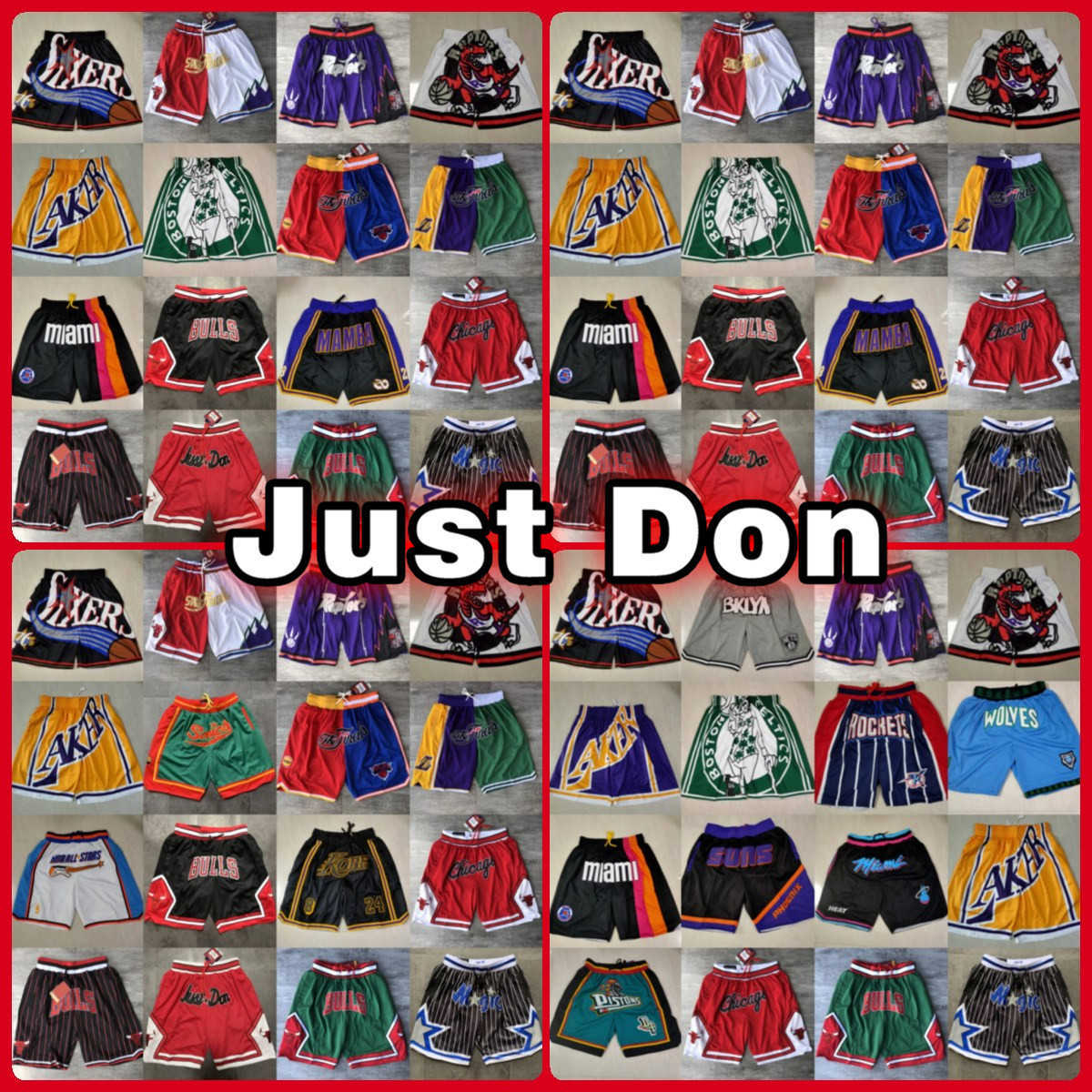 Men Mesh Team Throwback Just Don Stitched Face Mesh Basketball Shorts pockets mitchell ness Pantalones de baloncesto Shorts
Men Mesh Team Throwback Just Don Stitched Face Mesh Basketball Shorts pockets mitchell ness Pantalones de baloncesto Shorts