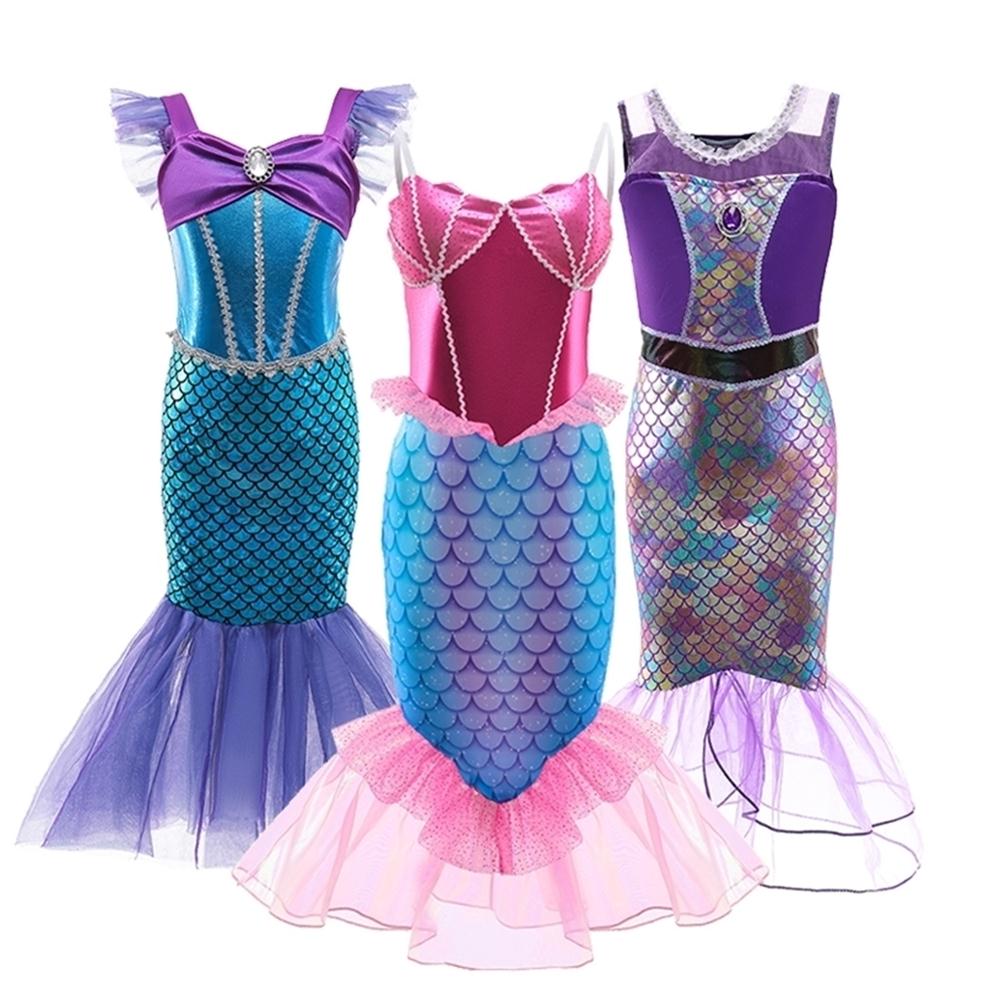 Girl Princess Little Mermaid Dress Kids Halloween Fancy Costume Birthday Party Up Sets Children Clothing With Wig 220212362M, Only dress rose b
Girl Princess Little Mermaid Dress Kids Halloween Fancy Costume Birthday Party Up Sets Children Clothing With Wig 220212362M, Only dress rose b