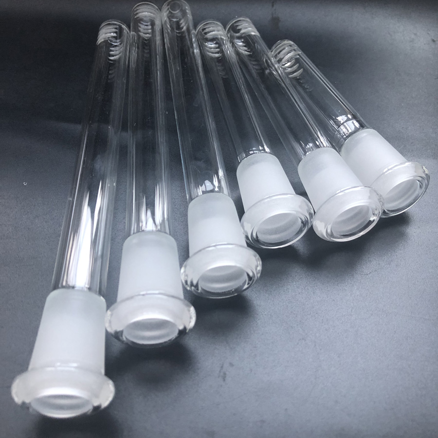 Smoking Accessory Hookahs 3inch-6inch 18mm male to 14mm female Glass downstem Diffuser tube stem Adapter Diffused Down Stem For Glass Beaker Bong Pipes
