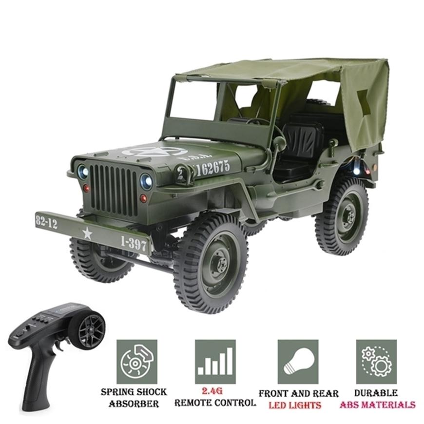 C606 RC Car 2 4G 1 10 Jedi Proportional Control Crawler Military Truck 4WD Off-Road RC Car With Canopy LED Light - Green 220120279Y
C606 RC Car 2 4G 1 10 Jedi Proportional Control Crawler Military Truck 4WD Off-Road RC Car With Canopy LED Light - Green 220120279Y