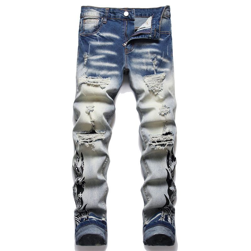 Designer Mens Jeans Hiking Pant Ripped Hip hop High Street Fashion Brand Pantalones Vaqueros Para Hombre Motorcycle Embroidery Close fitting SQ4L
Designer Mens Jeans Hiking Pant Ripped Hip hop High Street Fashion Brand Pantalones Vaqueros Para Hombre Motorcycle Embroidery Close fitting SQ4L
