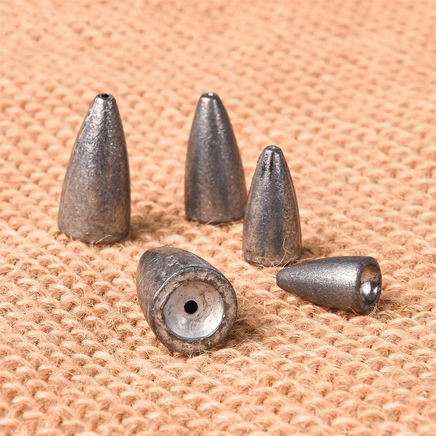 50pcs Jighead Fishing Weights Sinkers 3 5g 5g 7g 10g 14g 20g Metal Casting Weight Sea Connector Tackle Set264F