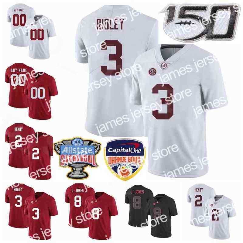 American College Football Wear NCAA Alabama Crimson Tide Football College Dylan Moses Jersey Ridley Xavier McKinney Derrick Henry Jake Coker Julio Jones Man Youth W