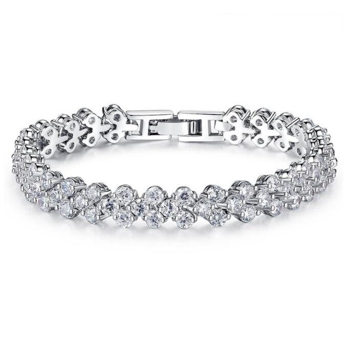 Luxury Austria Shining Crystal Tennis Bracelets Genuine 925 Sterling Silver Charms Zircon Diamond Roman Link Bracelet Jewelry 5 pcs
Luxury Austria Shining Crystal Tennis Bracelets Genuine 925 Sterling Silver Charms Zircon Diamond Roman Link Bracelet Jewelry 5 pcs