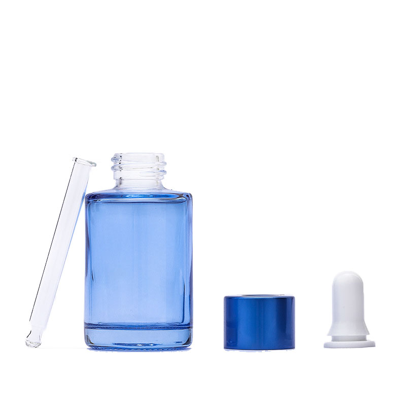 30ml Transparent Blue Glass Essential oil perfume bottles 1 oz dropper bottle for Home use travel