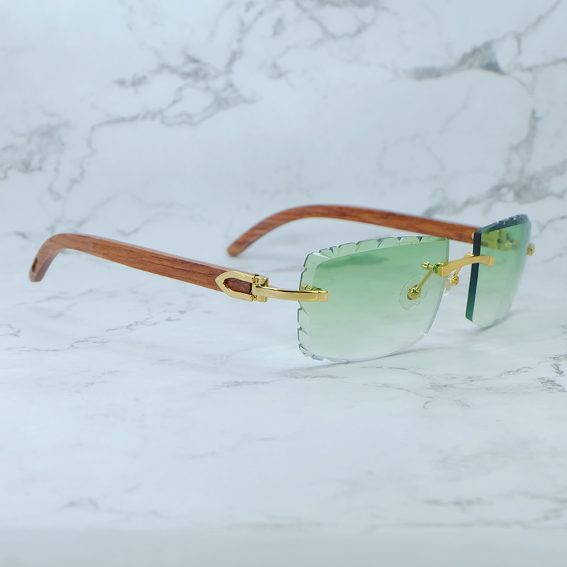 Dia Cut Wood Sunglasses Fashion Stylish Sun Glasses For Men And Women Designer Carter Shades Outdoor Decoration Good quality