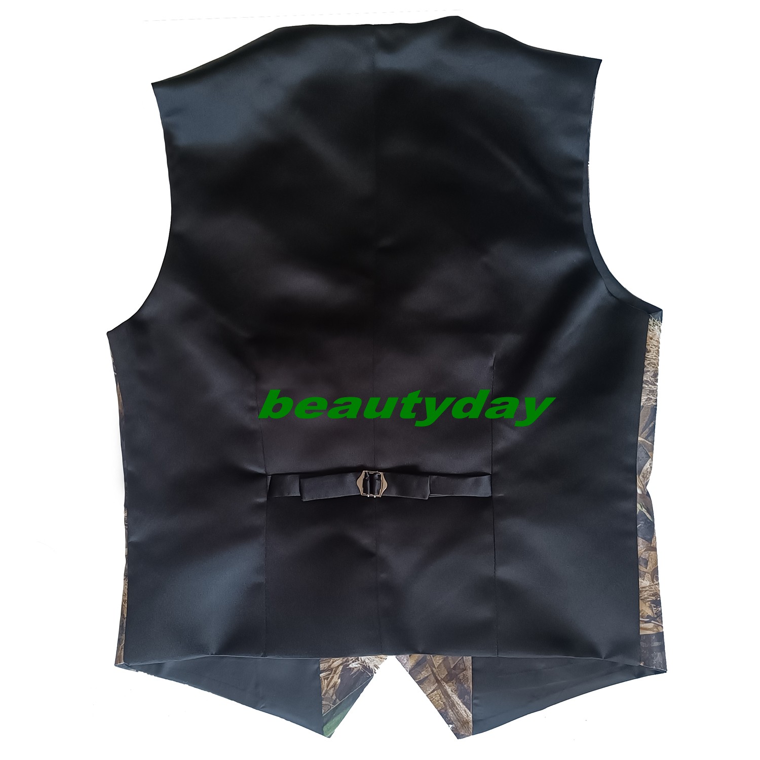 Casual Camo Vests For Men Tuxedos Groom Wedding Suits Attire Country Style Party Prom Hunter Custom Made Plus Size
