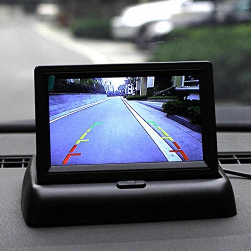 4.3 Inch TFT LCD Screen Car Monitor Rearview Reverse Parking Monitors With 2 channel Video Input Camera Optional