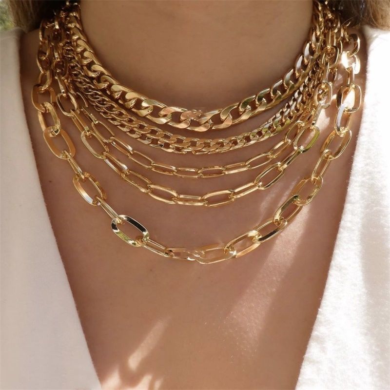 Necklaces Bracelet designer jewelry Multi-layered geometric alloy necklace creative exaggeration Collarbone chain
Necklaces Bracelet designer jewelry Multi-layered geometric alloy necklace creative exaggeration Collarbone chain