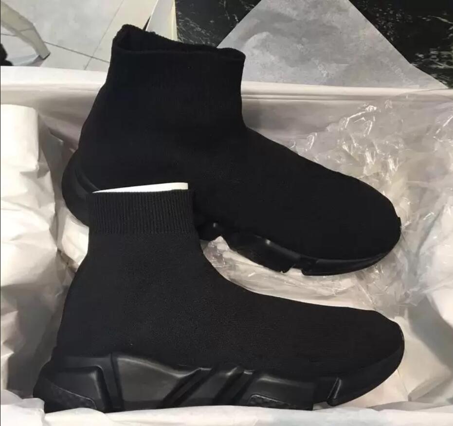 2022 Top Quality Speed Trainer Socks shoes for men& women Triple black white red Casual shoes Fashion Designer Sneakers ankle boot