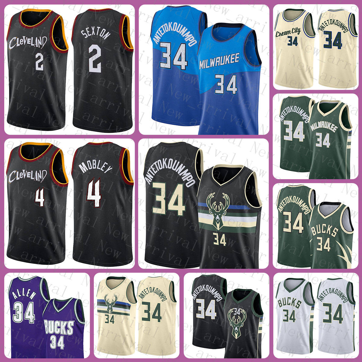 Milwaukee''Bucks''Men Basketball Jersey Cleveland''Cavaliers''Men 34 2 4 Gold Giannis Antetokounmpo Collin Sexton Evan Mobley 652, Jersey-xionglu
Milwaukee''Bucks''Men Basketball Jersey Cleveland''Cavaliers''Men 34 2 4 Gold Giannis Antetokounmpo Collin Sexton Evan Mobley 652, Jersey-xionglu