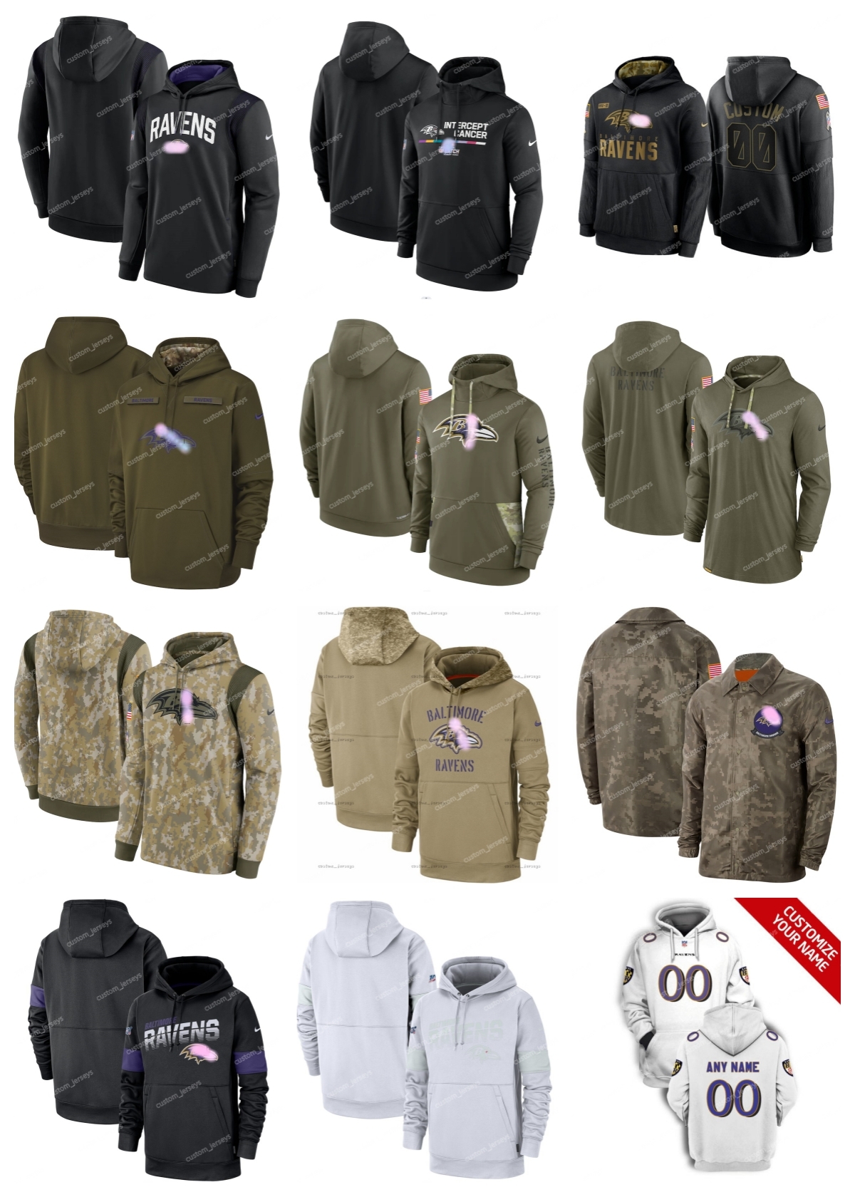 Men Women Youth Baltimore''Ravens''Hoodie Olive 2022 Salute to Service Therma Performance Pullover Custom White Armygreen''NFL''Hoodie
Men Women Youth Baltimore''Ravens''Hoodie Olive 2022 Salute to Service Therma Performance Pullover Custom White Armygreen''NFL''Hoodie