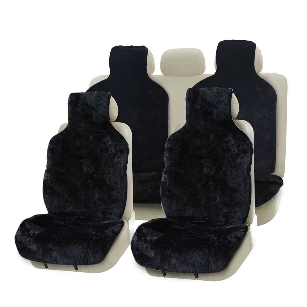 Car Seat Covers UNIVERSAL STYLING NATURAL SHEEPSKIN CAR SEAT COVER AUTO INTERIOR ACCESSORIES AUTOMOTIVE CAR SEAT COVERS T221110