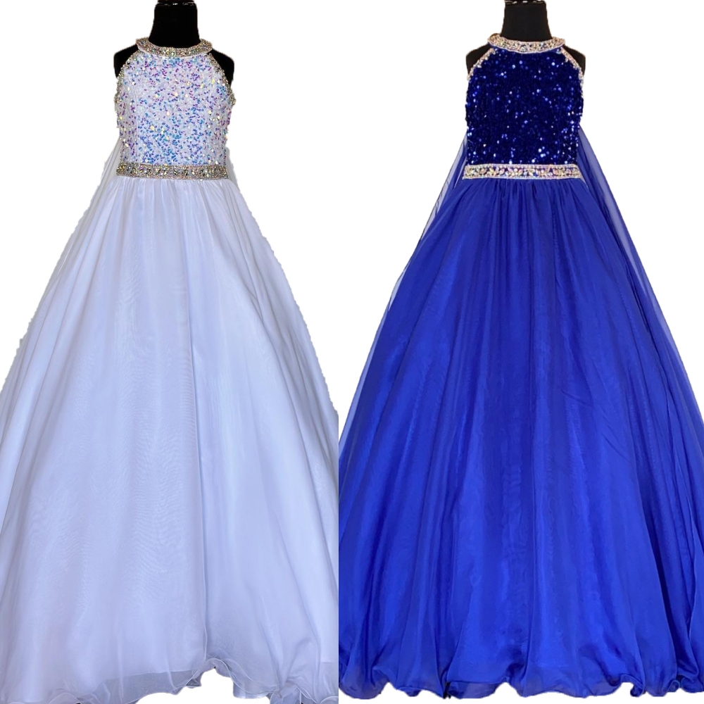 Crystals Girl Pageant Dress 2023 with Cape Ballgown AB Stone White Chiffon Little Kid Birthday Formal Party Gown Toddler Teen Preteen Halter Neck Keyhole ritze roise, Royal blue
Crystals Girl Pageant Dress 2023 with Cape Ballgown AB Stone White Chiffon Little Kid Birthday Formal Party Gown Toddler Teen Preteen Halter Neck Keyhole ritze roise, Royal blue
