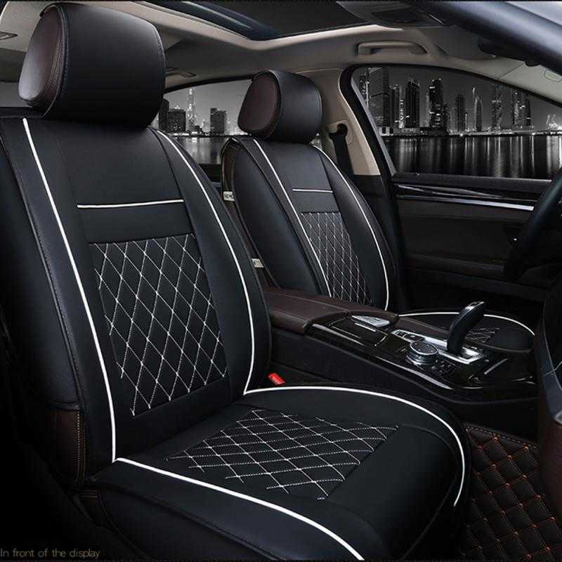Car Seat Covers Universal PU Leather Car Seat Cover Four Seasons Front Rear PU Leather Cushion Breathable Protector Mat Pad Auto Accessories T221110
