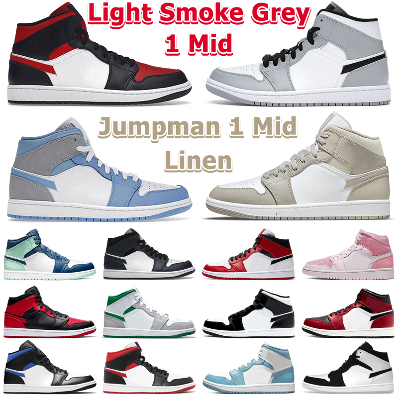 Jumpman 1 Mid Basketball Shoes Men Women 1s Light Smoke Grey Linen Digital Pink Stealth Taxi Chicago Toe Brushstroke Mens Trainers Outdoor, 29
Jumpman 1 Mid Basketball Shoes Men Women 1s Light Smoke Grey Linen Digital Pink Stealth Taxi Chicago Toe Brushstroke Mens Trainers Outdoor, 29