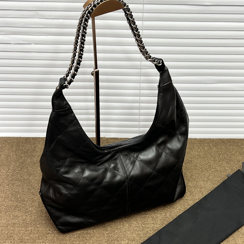 Womens Maxi Calfskin Half Moon Underarm Quilted Bags Aged Silver Metal Hardware Matelasse Chain Shoulder Luggage Large Capacity Messenger Handbags 40X43X11CM, Box
Womens Maxi Calfskin Half Moon Underarm Quilted Bags Aged Silver Metal Hardware Matelasse Chain Shoulder Luggage Large Capacity Messenger Handbags 40X43X11CM, Box