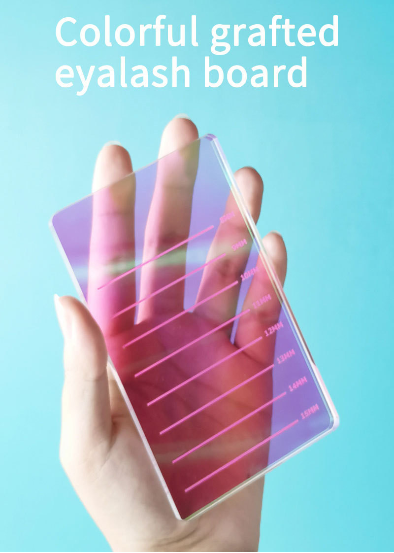 Acrylic Eyelashes Display Board Makeup Tools Rainbow Magnet Grafting Planting Eyelashes Glue Pallet No Tweezers Tablero De Exhibicion De Pestanas Whol