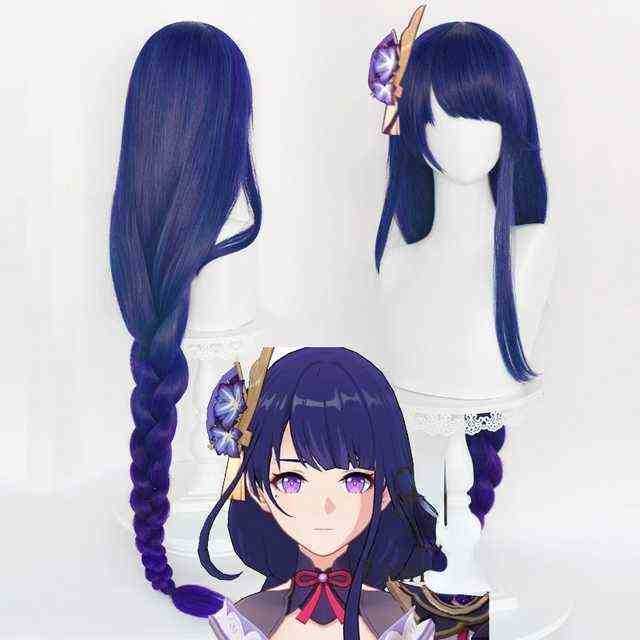 Game Genshin Impact Raiden Shogun Cosplay Come Baal Wig Beelzebul Cosplay Come Women Kimono Dress Uniform Party Role Playing L2208