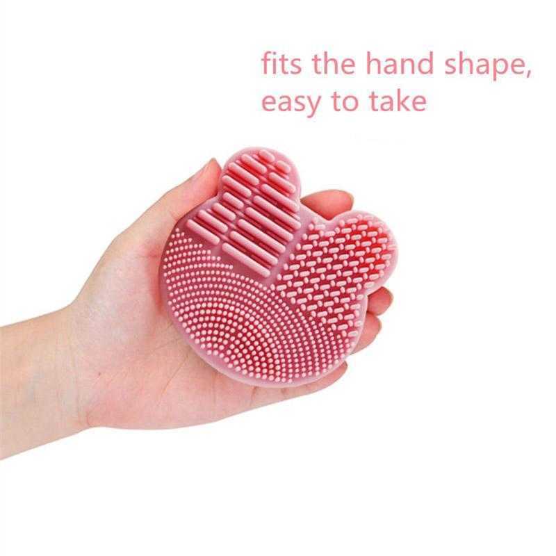 Silicone Scrub Pad Washing Brush Mat Make Up Tool Cosmetic Brushs Cleaner Scrubber Box Almohadilla De Limpieza De Brochas De Maquillaje