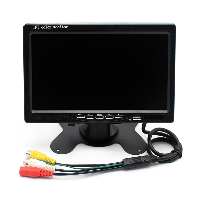 AHD 1080P 7 Inch IPS Screen Car Video Monitor Camera CCTV Surveillance Parking System With Cigarette Lighter Power Supply
