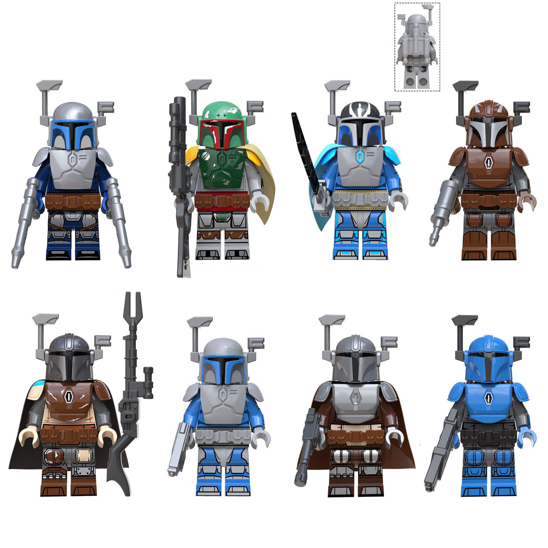 KT1041 Plastic Building Blocks Space Wars Minifigs Bounty Hunters Mini Toy Figures
KT1041 Plastic Building Blocks Space Wars Minifigs Bounty Hunters Mini Toy Figures