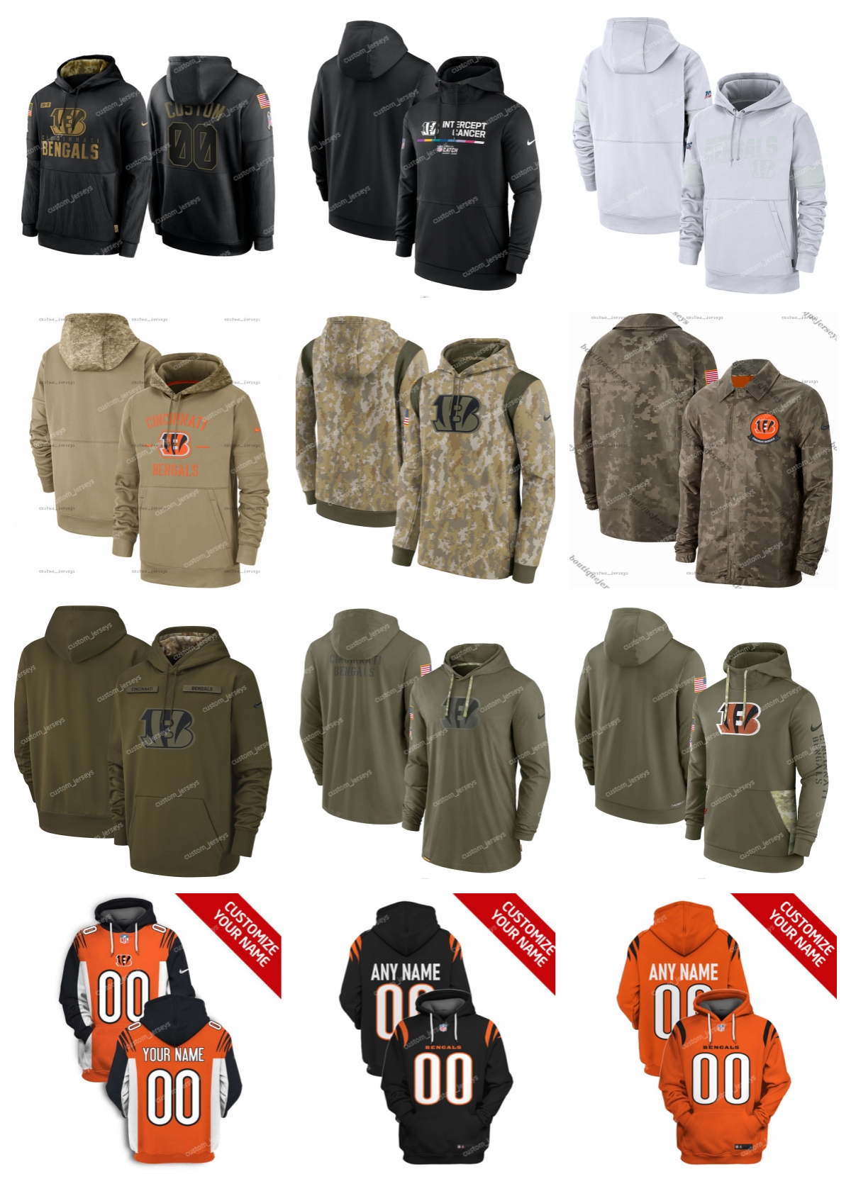 Men Women Youth Cincinnati''Bengals''Hoodie Olive 2022 Salute to Service Therma Performance Pullover Custom White Armygreen''NFL''Hoodie
Men Women Youth Cincinnati''Bengals''Hoodie Olive 2022 Salute to Service Therma Performance Pullover Custom White Armygreen''NFL''Hoodie