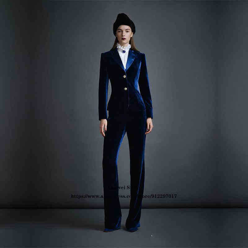 Suit Navy Blue Velvet Women Suits Office Ladies Formal Business Blazer J220823, Grey
Suit Navy Blue Velvet Women Suits Office Ladies Formal Business Blazer J220823, Grey