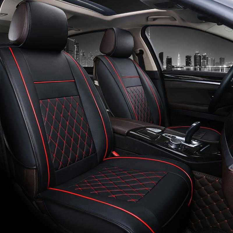 Car Seat Covers Universal PU Leather Car Seat Cover Four Seasons Front Rear PU Leather Cushion Breathable Protector Mat Pad Auto Accessories T221110