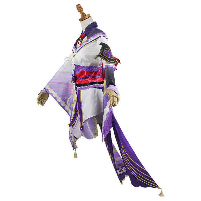 Game Genshin Impact Raiden Shogun Cosplay Come Baal Wig Beelzebul Cosplay Come Women Kimono Dress Uniform Party Role Playing L2208