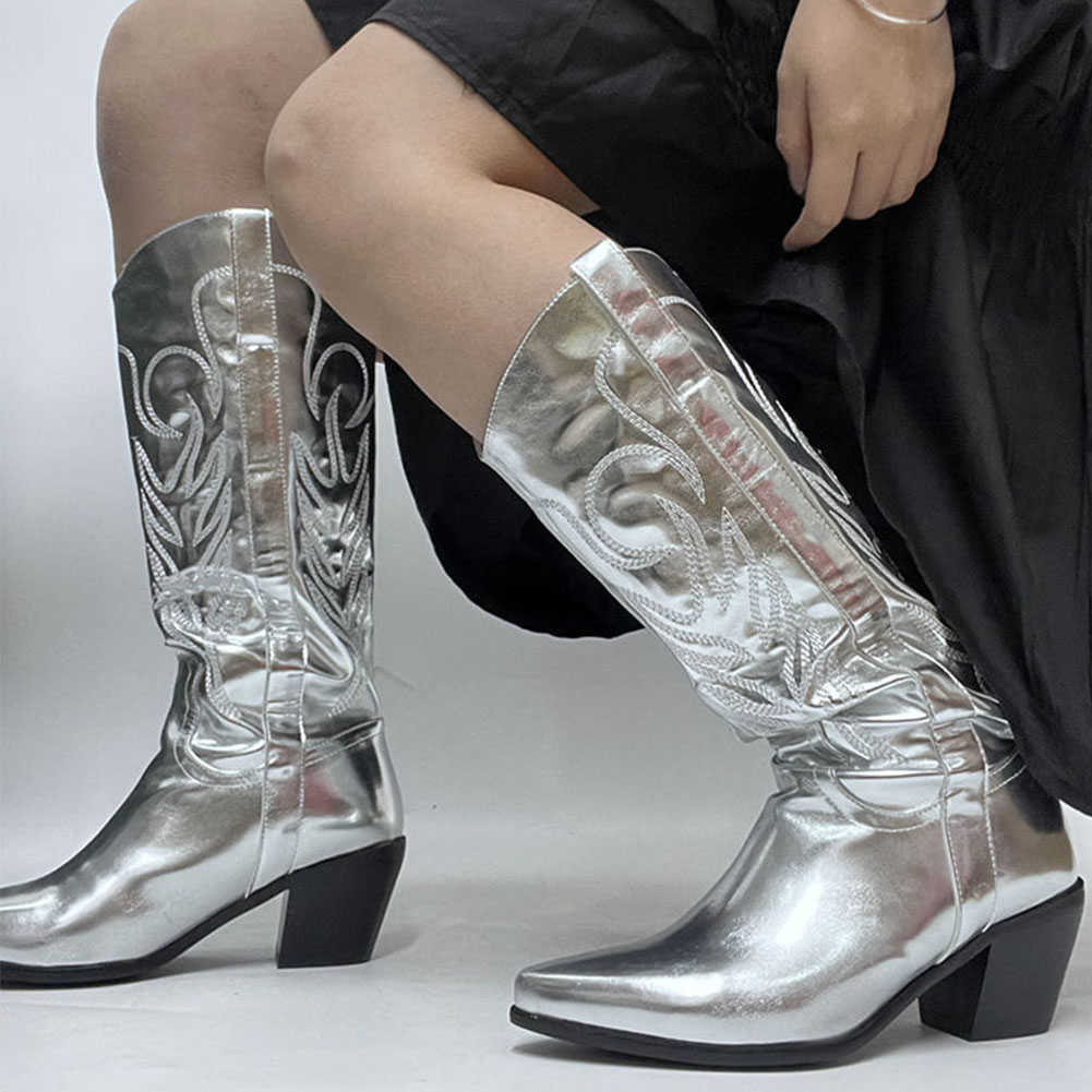 Boots Cowgirl Women Western Boots 2022 Brand New Fashion Cool Cowboy Women Knee-high Boots Great Quality Comfy Women ShoesG221111