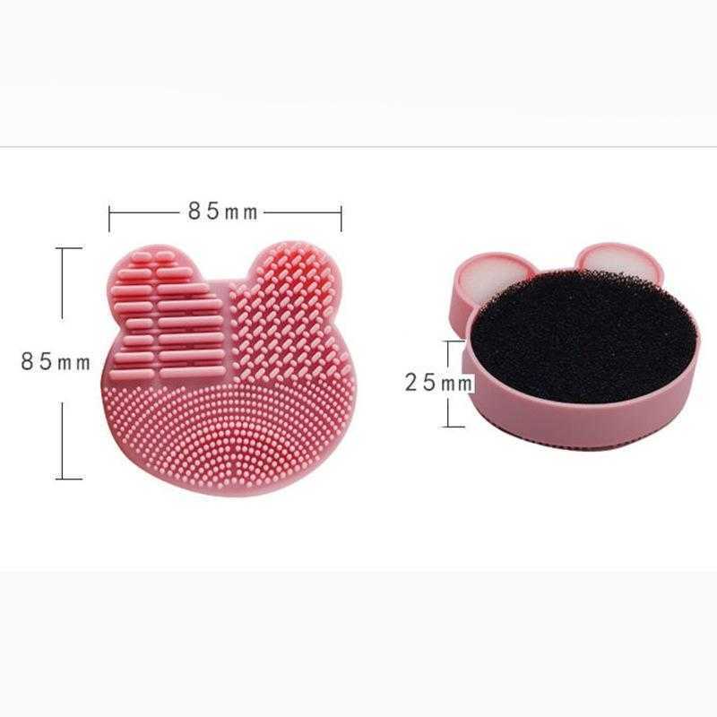 Silicone Scrub Pad Washing Brush Mat Make Up Tool Cosmetic Brushs Cleaner Scrubber Box Almohadilla De Limpieza De Brochas De Maquillaje