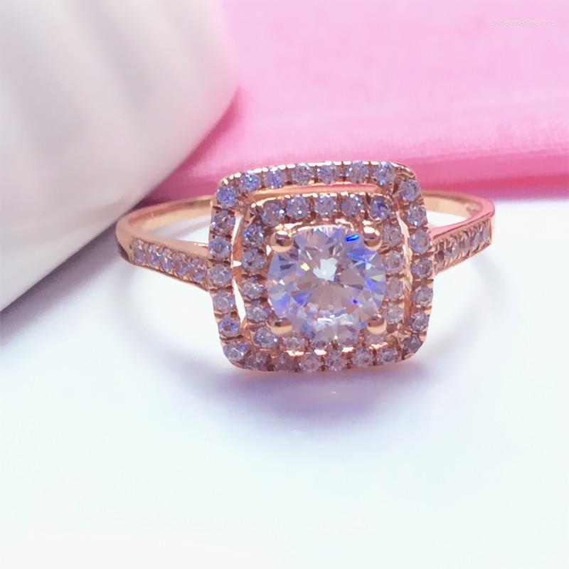 Cluster Rings 585 Purple Gold 14K Rose Inlaid Double Square Gemstone For Women Classic Design Glamour Luxury Engagement Jewelry
Cluster Rings 585 Purple Gold 14K Rose Inlaid Double Square Gemstone For Women Classic Design Glamour Luxury Engagement Jewelry