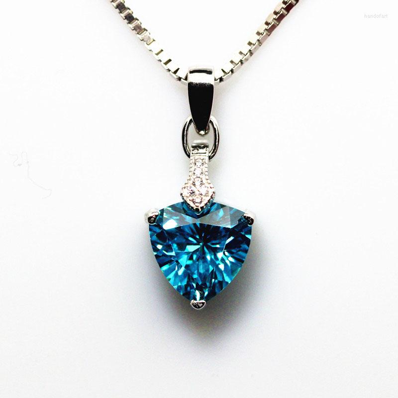 Pendant Necklaces Triangle Synthetic Aquamarine Necklace With Chain Silver Jewelry Sea Blue Stone Women Jewelrys Trendy
Pendant Necklaces Triangle Synthetic Aquamarine Necklace With Chain Silver Jewelry Sea Blue Stone Women Jewelrys Trendy