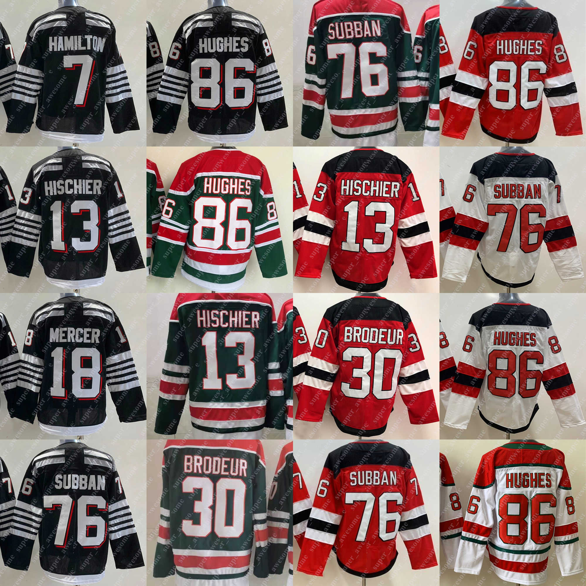 13 Nico Hischier Jersey 7 Dougie Hamilton 30 Martin Brodeur 76 PK Subban 86 Jack Hughes 18 Dawson Mercer Hockey Jerseys Reverse Retro Green, Red
13 Nico Hischier Jersey 7 Dougie Hamilton 30 Martin Brodeur 76 PK Subban 86 Jack Hughes 18 Dawson Mercer Hockey Jerseys Reverse Retro Green, Red