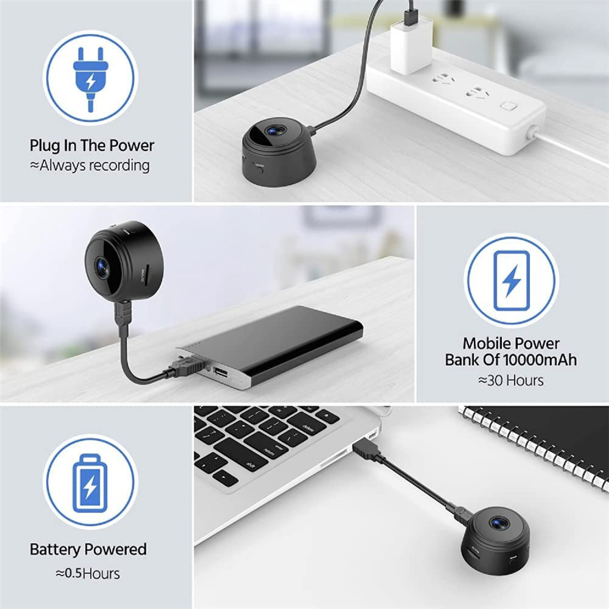 A9 1080P Wifi Mini Camera Home Security P2P Cameras WiFi Night Vision Wireless Surveillance Cam Remote Monitor Phone App Download