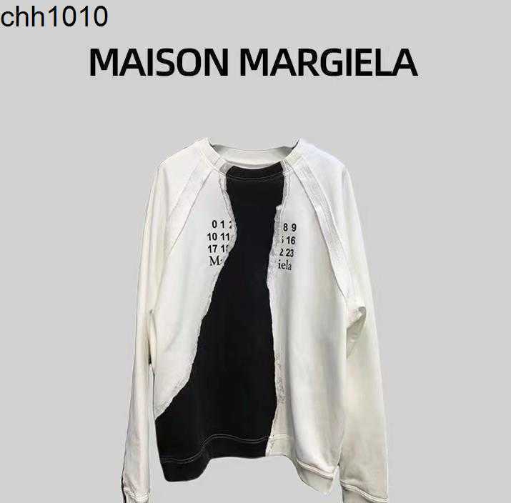 Designer MM6 Margiela Majella Panel Contrast Speckle Loose Unisex Casual Long Sleeve flip embroidered letters, White
Designer MM6 Margiela Majella Panel Contrast Speckle Loose Unisex Casual Long Sleeve flip embroidered letters, White