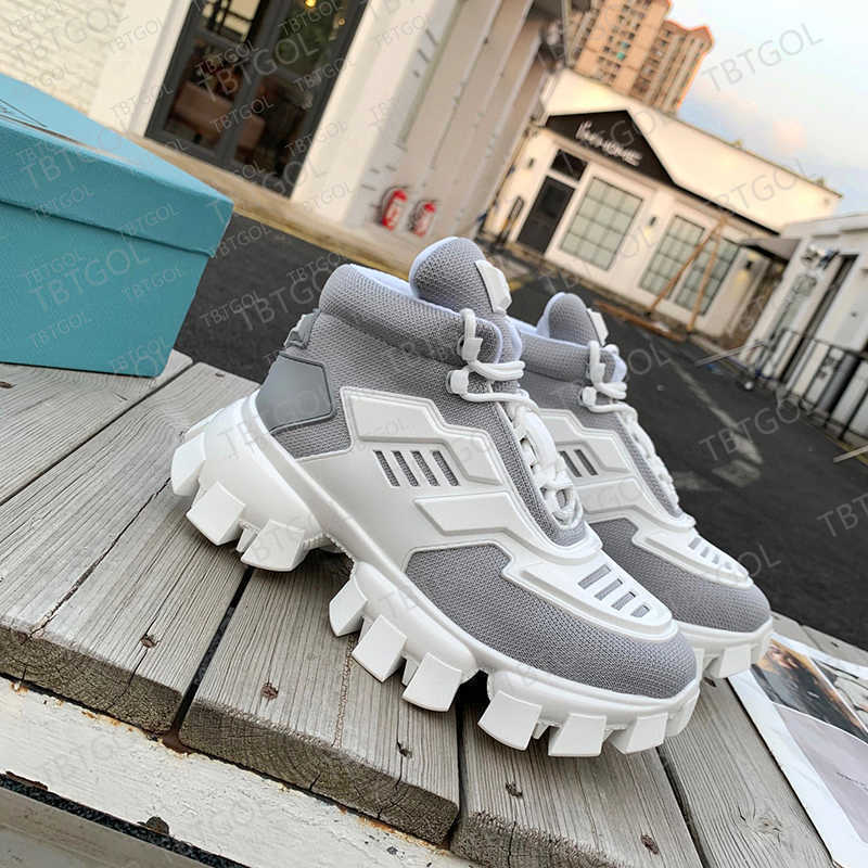Mens Trainer Thunder Sneakers Platform Sneaker Mid Shoes Hundred Shoe Winter Inside High Women 'S Casual Trendy Fashionable Cloudbust Thunder With Box 338