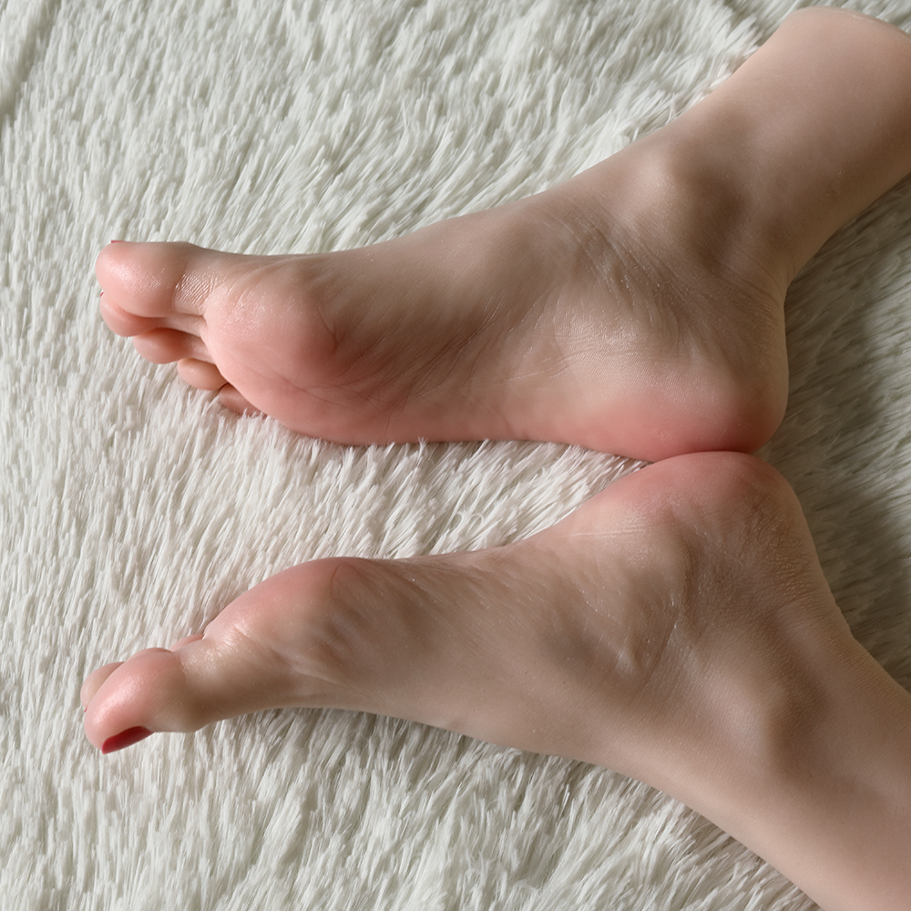 3712 Mannequin Silicone Foot Skin Texture Simulation Female Feet Shoes Jewelry Packaging Display Fetish ToyShoot Props Can bend