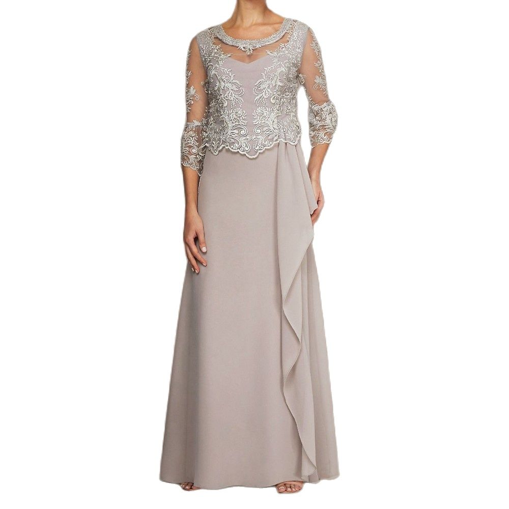 Mother of the Bride dresses Half-long sleeves V-neck A-shaped cut customized 2022 large size NEW IN