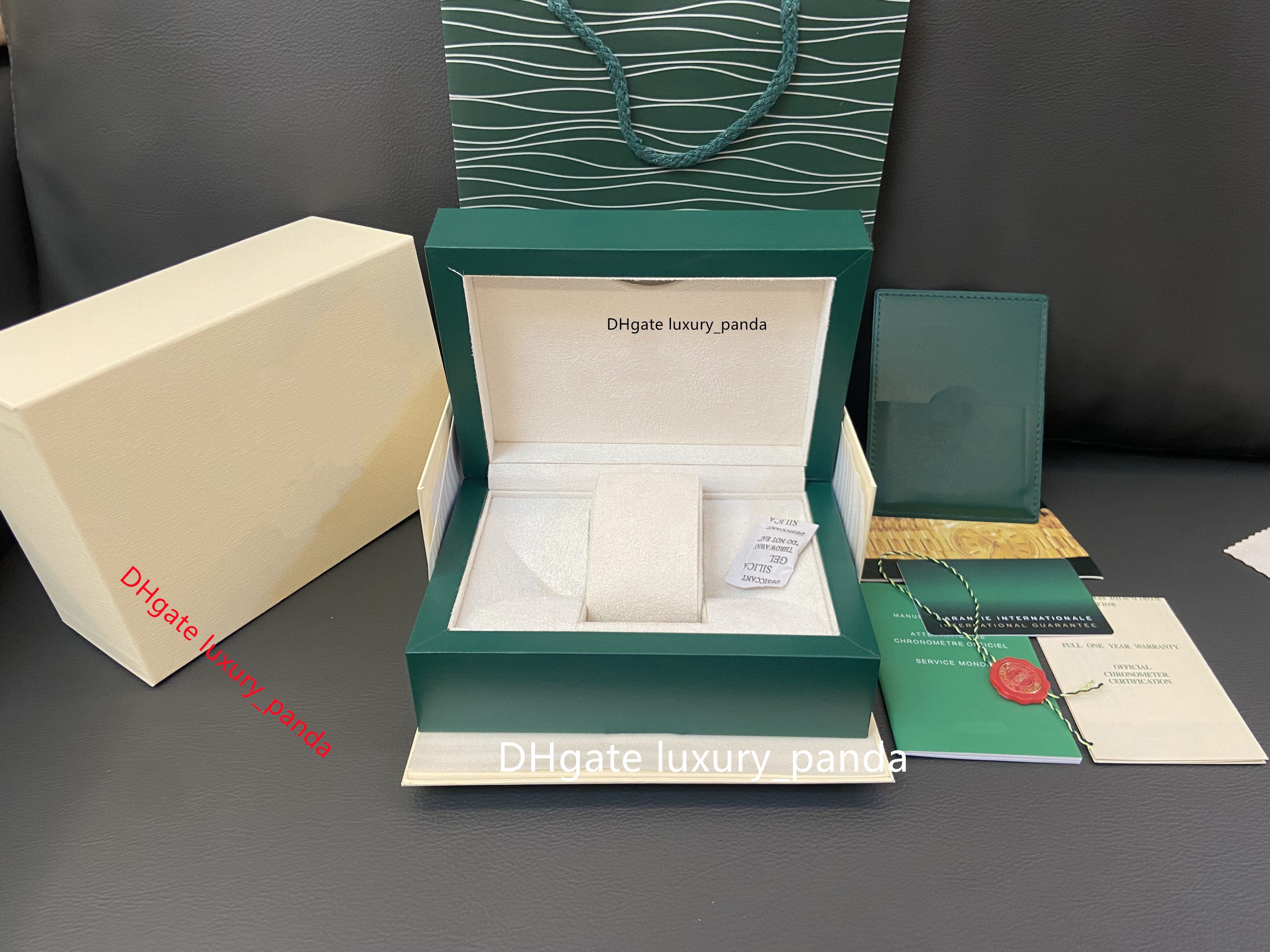5A dark green watch boxes original wooden fashion gift box for 126610 126613 116500 116506 126710 126660 luxury Rolex watches box card booklet handbag-b
5A dark green watch boxes original wooden fashion gift box for 126610 126613 116500 116506 126710 126660 luxury Rolex watches box card booklet handbag-b